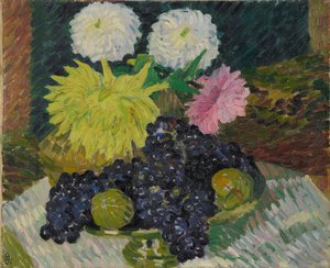 ダリアとブドウ、1908 年。 作： Giovanni Giacometti
