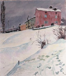 レッドハウス、1912 作： Giovanni Giacometti