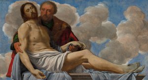 キリストとアリマタヤのヨセフ 作： Giovanni Girolamo Savoldo