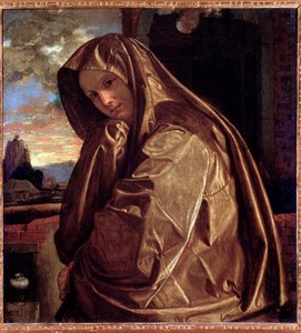 マグダラの聖マリアの表現 ジョバン・ジェロラモ・サヴォルド（1480年頃～1548年以降）の絵画 1535～1540年 薄手 84×77.5cm フィレンツェ、ピッティ宮殿、コッル・コンティーニ・ボナコッシ 作： Giovanni Girolamo Savoldo