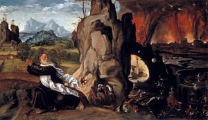 聖アントニウスの苦悩 作： Giovanni Girolamo Savoldo