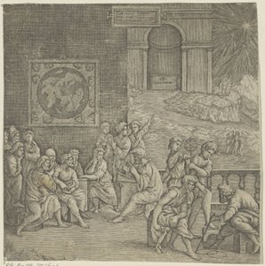 哲学者の学校 作： Giovanni Jacopo Caraglio (attributed to)