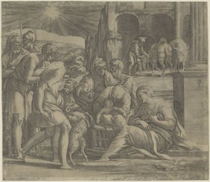 羊飼いの礼拝 作： Giovanni Jacopo Caraglio