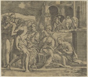 羊飼いの礼拝 作： Giovanni Jacopo Caraglio