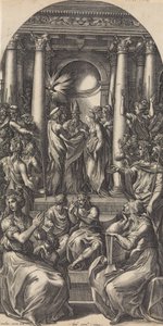 処女の結婚、約。 1525-26。 作： Giovanni Jacopo Caraglio