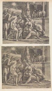 羊飼いの礼拝。 作： Giovanni Jacopo Caraglio