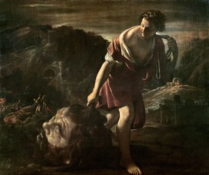 デビッドドラッグゴリアテの頭 作： Giovanni Lanfranco