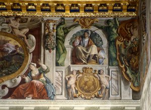 宮殿ホールフレスコ画、クイリナーレ宮殿、ローマからの詳細 作： Giovanni Lanfranco