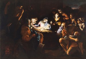 羊飼いの礼拝（夜 作： Giovanni Lanfranco