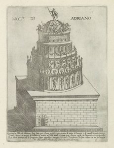 ハドリアヌス廟 Mole di Adriano (オブジェクトのタイトル) ローマの近代および古代のモニュメントと建造物 (シリーズ タイトル) ローマの装飾作品 (シリーズ タイトル) 作： Giovanni Maggi