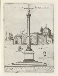サンアントニオの柱 Colonna a S. Antonio (オブジェクトのタイトル) ローマの近代および古代のモニュメントと建造物 (シリーズ タイトル) ローマの装飾作品 (シリーズ タイトル) 作： Giovanni Maggi
