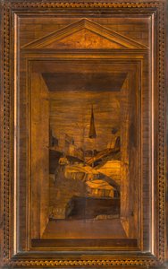 1484年にジョヴァンニ・マリア・プラティナによって象嵌されたリグナイの正典的聖歌隊、スーペリア・ストール 作： Giovanni Maria Platina