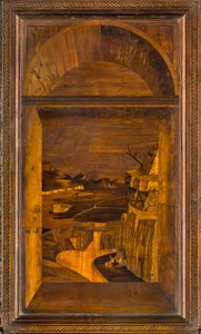 1484年にジョヴァンニ・マリア・プラティナによって象嵌されたリグナイの正典的聖歌隊、スーペリア・ストール 作： Giovanni Maria Platina