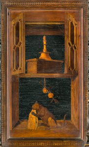 1484年にジョヴァンニ・マリア・プラティナによって象嵌されたリグナイの正典的聖歌隊、スーペリア・ストール 作： Giovanni Maria Platina