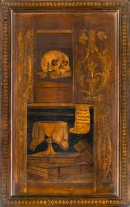 1484年にジョヴァンニ・マリア・プラティナによって象嵌されたリグナイの正典的聖歌隊、スーペリア・ストール