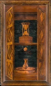 1484年にジョヴァンニ・マリア・プラティナによって象嵌されたリグナイの正典的聖歌隊、スーペリア・ストール 作： Giovanni Maria Platina