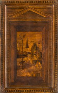 1484年にジョヴァンニ・マリア・プラティナによって象嵌されたリグナイの正典的聖歌隊、スーペリア・ストール 作： Giovanni Maria Platina