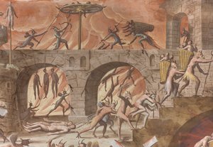 地獄 作： Giovanni Mauro della (c.1575 1640) Rovere
