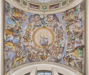 栄光とミュージシャンの天使の神、1616年 作： Giovanni Mauro della Rovere