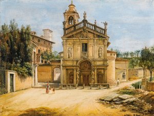 ヴァレーゼ、プラートのマドンニーナ教会 作： Giovanni Migliara