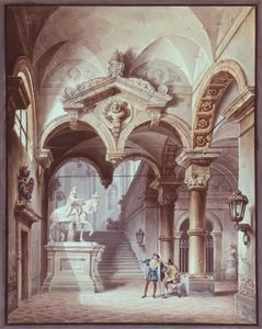 ジョバンニ・ミグリアラ（1785-1837）の「石の客、セビリアの実用的なジョーカー」。 作： Giovanni Migliara