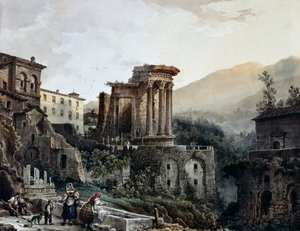 ジョヴァンニ・ミリアラ（1785-1837）の「ティヴォリのヴェスタ神殿」（イタリア 作： Giovanni Migliara