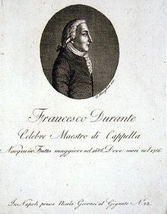 フランチェスコ・デュランテ（1686-1756）（エングレーヴィング 作： Giovanni Morghen