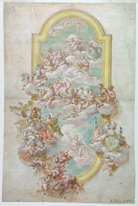素描《木星のある天井》1718-30年、ジュン