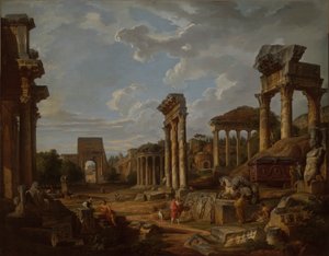 フォロ ロマーノの奇想曲 作： Giovanni Paolo Panini