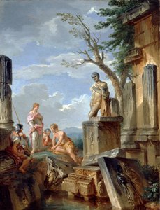 シビルと他の人物がいる遺跡、c1720 作： Giovanni Paolo Panini