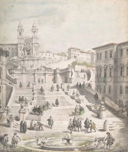 トリニタ デイ モンティの階段。 1756-58。 作： Giovanni Paolo Panini