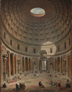 パンテオンの内部、ローマ、1747 作： Giovanni Paolo Pannini
