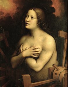 アレクサンドリアの聖カタリナ (キャンバスに油彩) 作： Giovanni Pietro Rizzoli (school of) Giampietrino