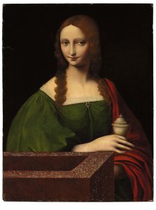 マグダラのマリア（パネルに油彩） 作： Giovanni Pietro Rizzoli Giampietrino