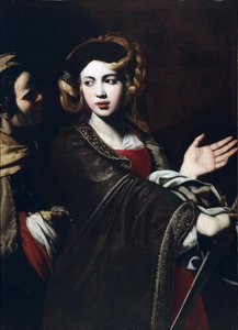 ホロフェルネスの首を持つユディット」 リッカ・ジョヴァンニ（1603-1656）。油彩・カンヴァス、サイズ：103x76、1637-1640年頃、サレルノのMuseo Diocesano 作： Giovanni Ricca