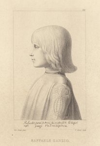 若い男の子としてのアーティストラファエルの肖像 作： Giovanni Santi or Sanzio