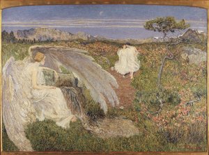 イタリア、「命の泉」での恋 作： Giovanni Segantini