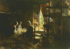 繭の収集繭の収集、1882-1883。 作： Giovanni Segantini