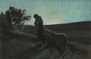 Le due madri二人の母親、1884-1886年。 作： Giovanni Segantini