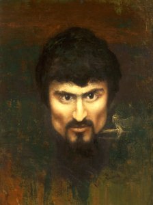 スイス、サンモリッツ、1882年の自画像 作： Giovanni Segantini