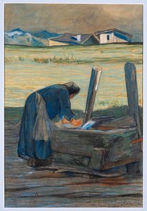 噴水での洗濯機 作： Giovanni Segantini