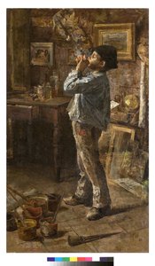 私も画家、ディレタンテ、または画家スタジオ、1885 作： Giovanni Sottocornola