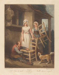 修復する古い椅子 作： Giovanni Vendramini after Francis Wheatley