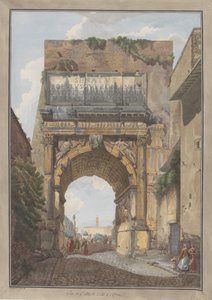 ティトゥスの凱旋門、カリフォルニア州。 1780年 クリエイター：ジョヴァンニ・ヴォルパト、ルイ・デュクロス。 作： Giovanni Volpato, Louis Ducros