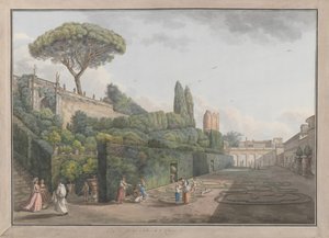 パラッツォ コロンナの庭園、カリフォルニア州。 1780年 クリエイター：ジョヴァンニ・ヴォルパト、ルイ・デュクロス。 作： Giovanni Volpato, Louis Ducros
