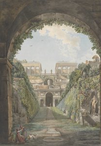 ヴィラ ファルネーゼ、約。 1780年 クリエイター：ジョヴァンニ・ヴォルパト、ルイ・デュクロス。 作： Giovanni Volpato, Louis Ducros