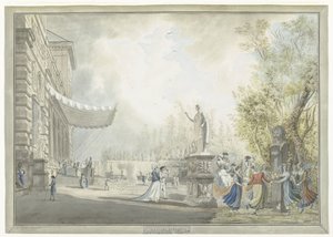 ローマのヴィラ ボルゲーゼ ピンチャーナとボルゲーゼ公園の眺め La ville Borghese (オブジェクトのタイトル) ローマとその周辺の景色 (シリーズ タイトル) 作： Giovanni Volpato