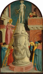 聖アポロニアは異教の偶像を破壊する、c. 14421445。 作： Giovanni d