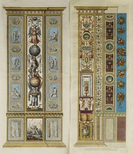 バチカンロッジアのアラベスク装飾（色付きの彫刻） 作： Giovanni da Udine (after)