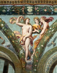 ヴィーナス、セレス、ジュノー、1517年。 作： Giovanni da Udine